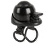Messingschlager BELLA DOME MINI Fahrradglocke Aluminium Ø 34 mm Schwarz - 360° drehbar