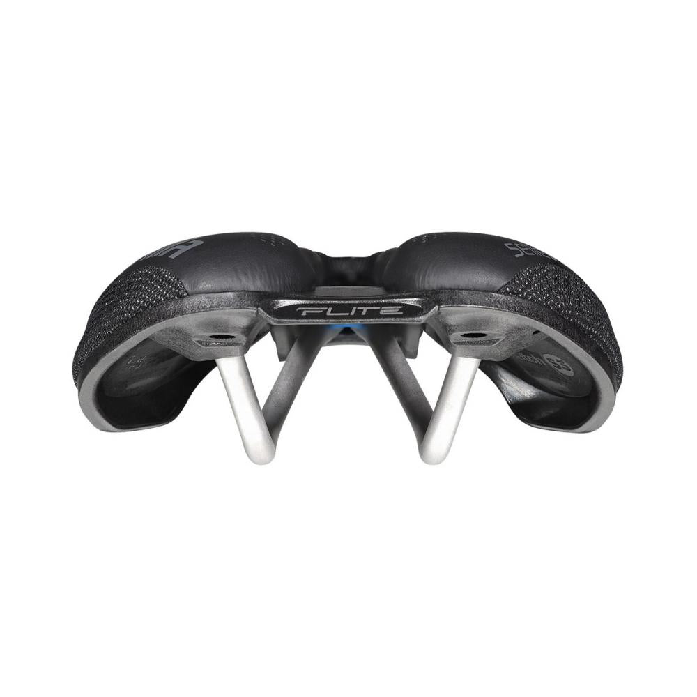 Selle Italia Flite Boost X-Cross TI 316 Superflow S3 - schwarzer XC/MTB Lochsattel mit Shock-Absorbern & Superflow-Ausschnitt