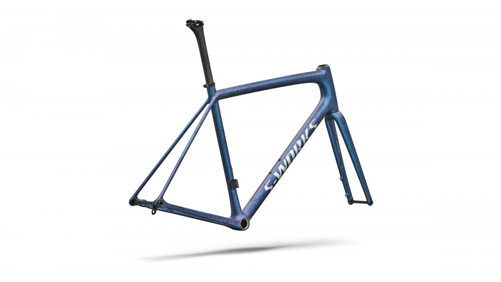 Specialized Aethos Rahmenset - Cyan Purple Chameleon/Grey Blue/Shadow Silver - Größe 61cm - Rennrad