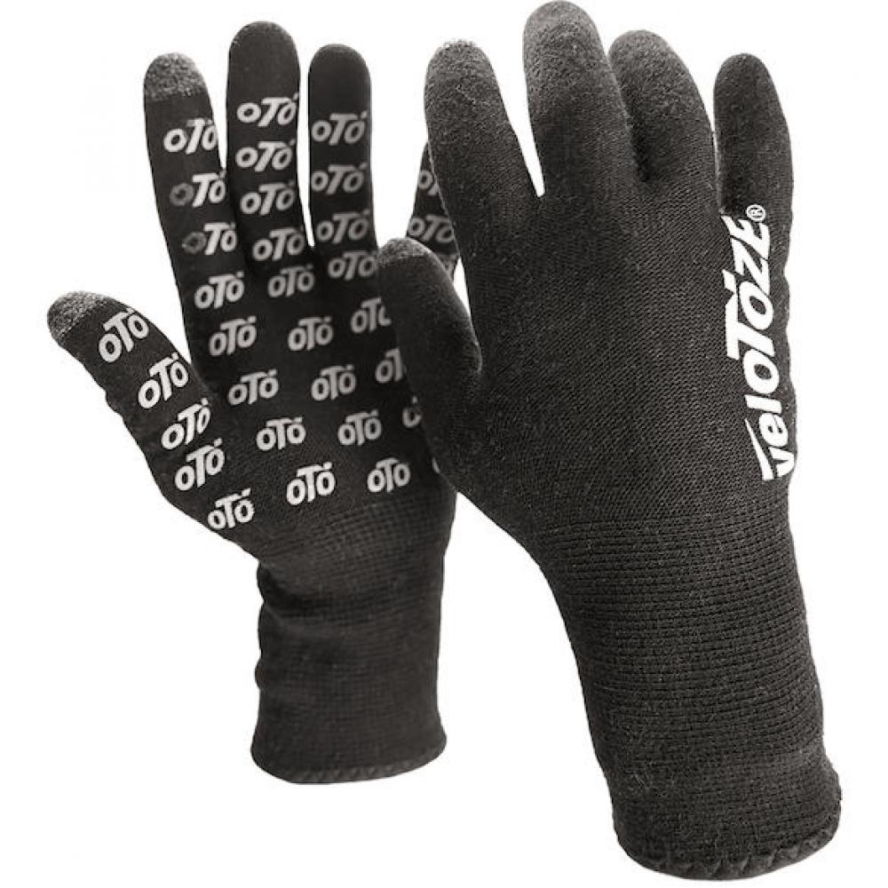 VeloToze Handschuhe Knitted wasserdicht XL Schwarz - warme, trockene Hände bei Nässe