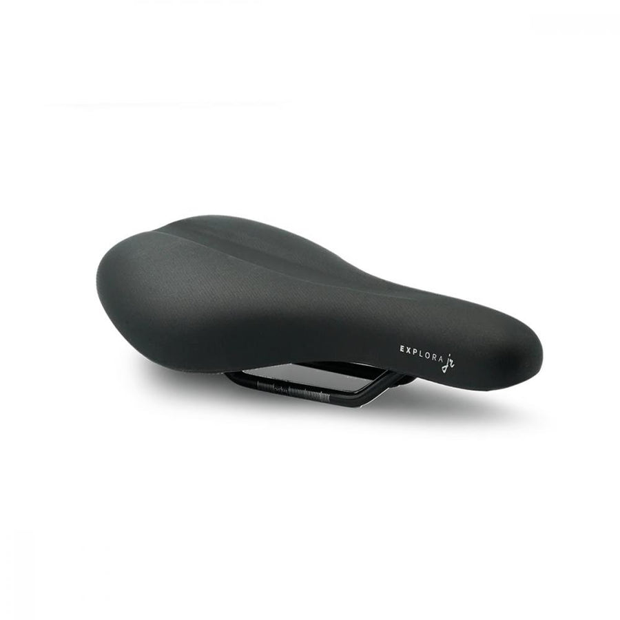 Schwarzer Selle Royal Explora Junior M Kinder Fahrradsattel, bequem für Kinderfahrräder.