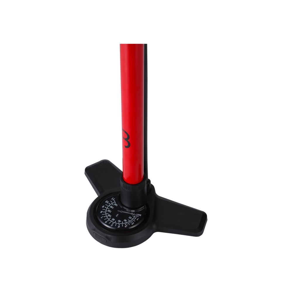 BBB Cycling BBB Standpumpe AirBoost composite base One Size rot - schnelle Hochdruck-Befüllung