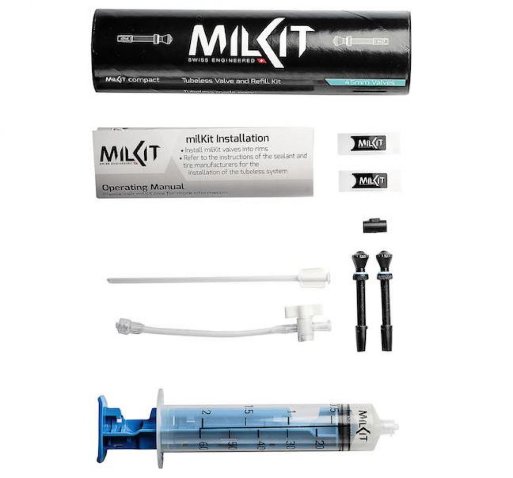 milKit Tubeless Nachfüllkit Compact 45 mm - Schnelles Messen & Nachfüllen ohne Luftverlust