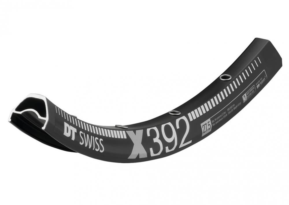 DT Swiss Felge X 392 27,5" 28 Loch Schwarz - leichte XC-Felge für Scheibenbremse