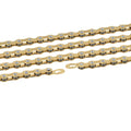 Connex Kette 11sG gold, 118 Glieder, mit Kettenschloss für Fahrräder.