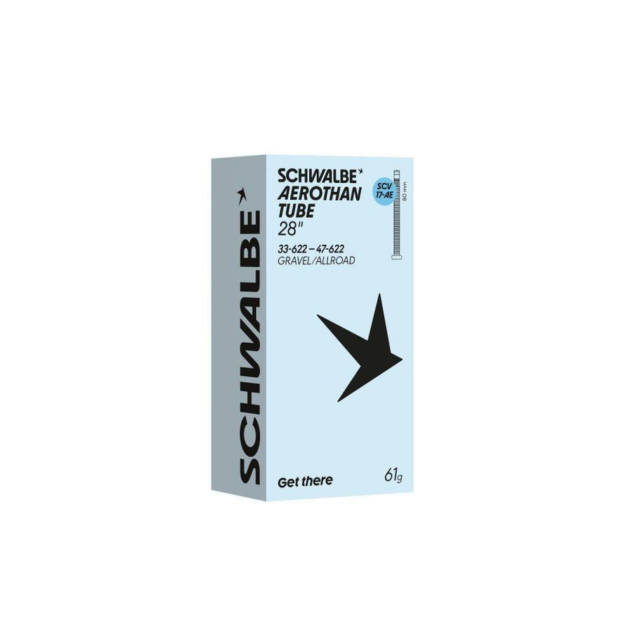Schwalbe Aerothan SCV17 Schlauch 28 Zoll (33/47-622) 80mm Ventil - Ultraleicht Pannensicher Rennrad MTB - Fahrradschlauch