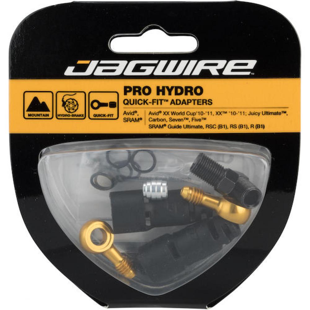 Jagwire Anschlussset Pro Quick-Fit Adapter für SRAM/AVID Universal Schwarz/gold - maximale Brems-Performance