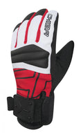 CHIBA Snow Speeder - wasserdichte Radhandschuhe, rot/weiß, Größe 4