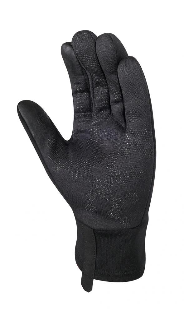 CHIBA Polarfleece - Radhandschuhe XS schwarz, Polartec-Fleece, Touchfinger, Silikondruck