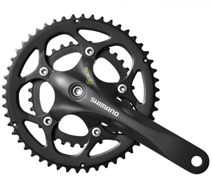 SHIMANO Kurbelgarnitur FC-R345 9-fach 175 mm 50-34 Zähne Silber - Effiziente Schaltperformance