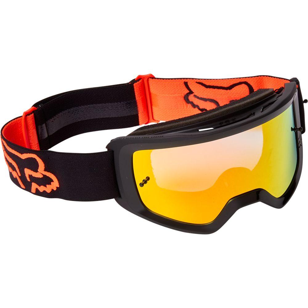 Fox Brille Main Stray Goggle Spark Flo Schwarz/orange verspiegelt