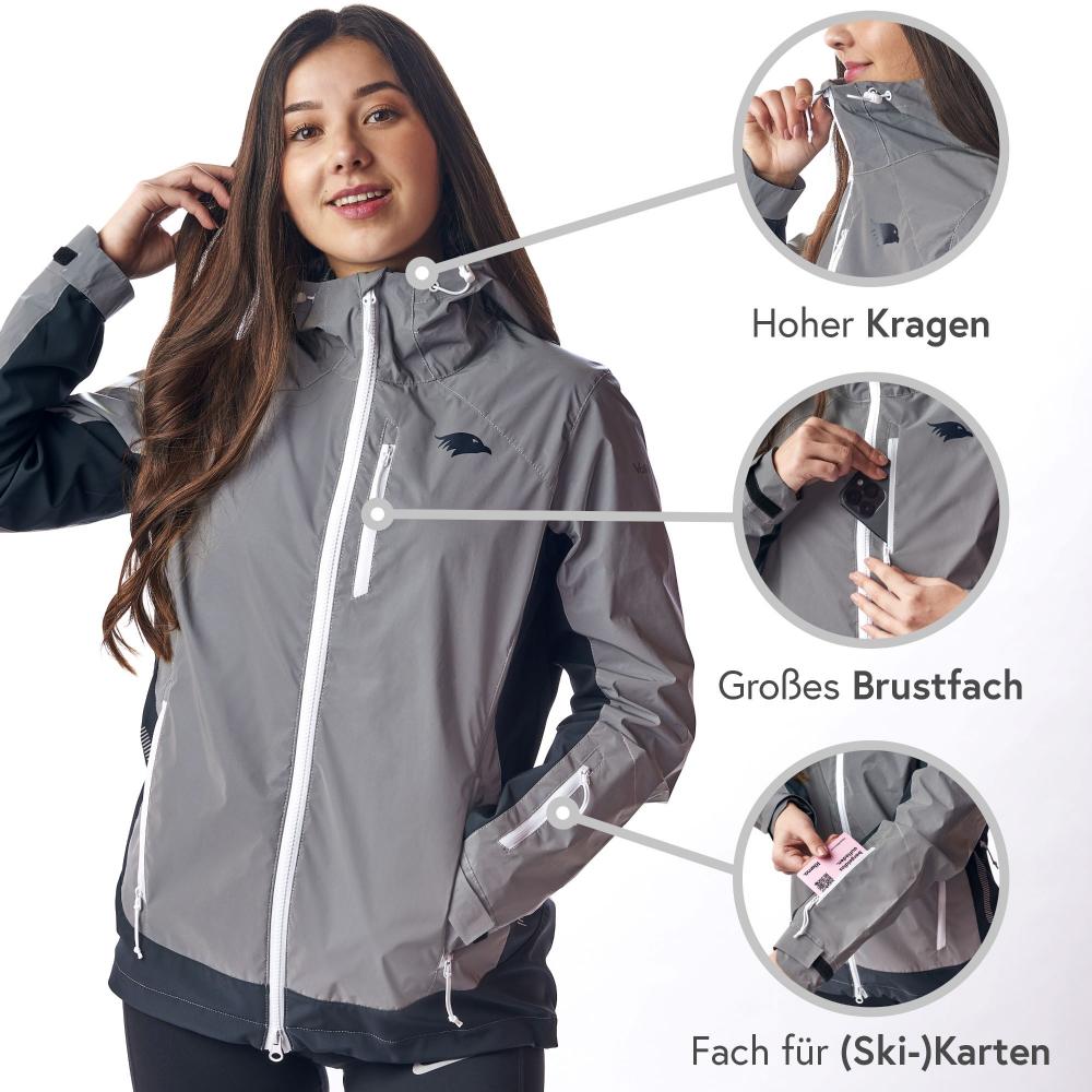 Valkental Damenjacke Softshell XXL grau