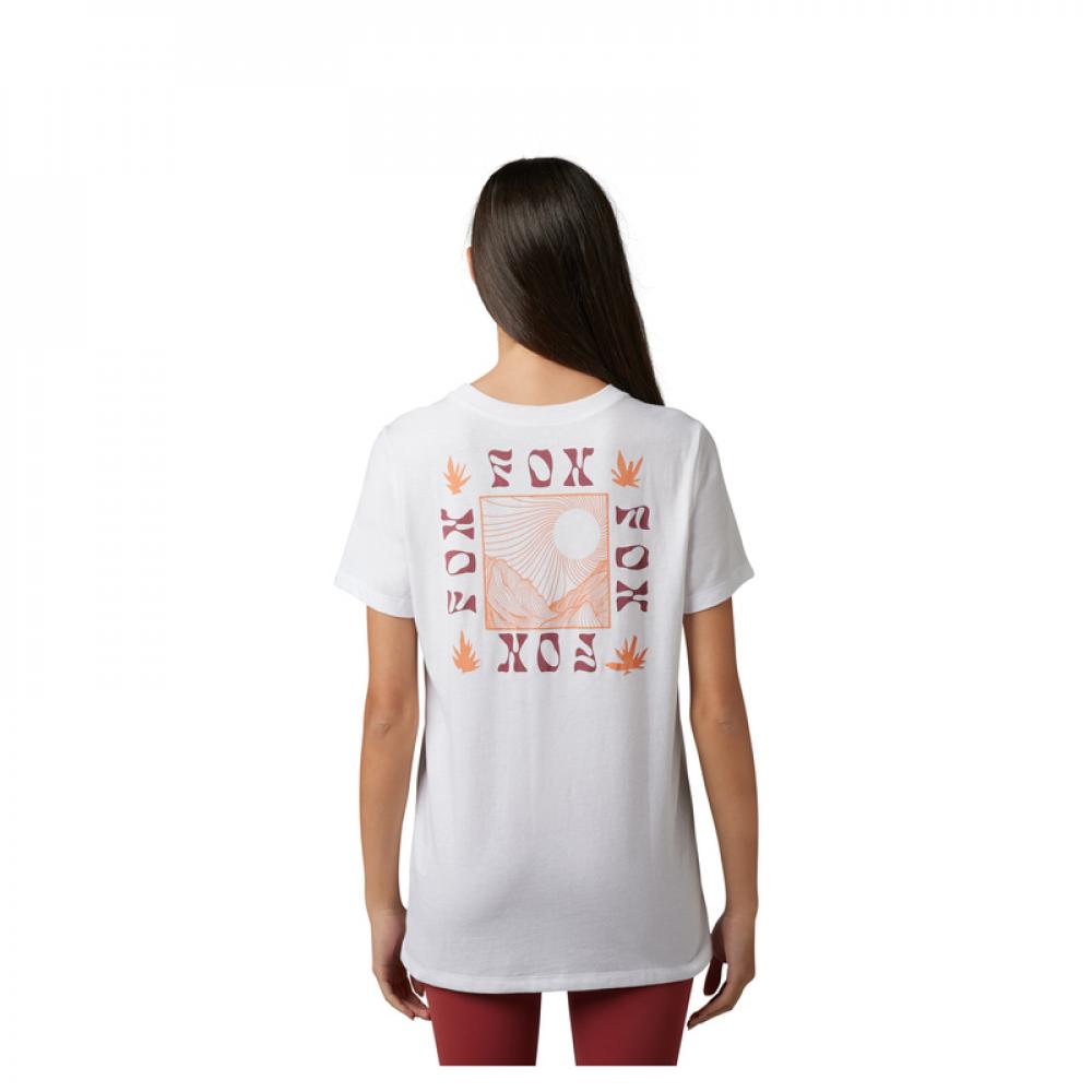 FOX Hinkley Damen T-Shirt Größe L - Weiß, Relaxed Fit
