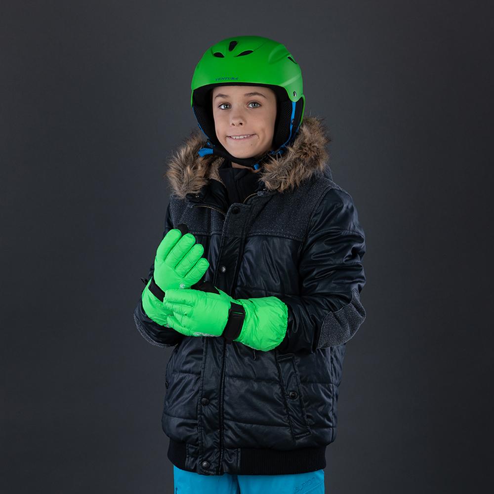 CHIBA Kids Allround Finger - Kinder Radhandschuhe, wasserdicht, apfelgrün, Größe 4
