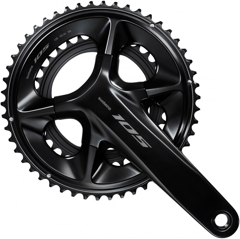 SHIMANO 105 FC-R7100 Kurbelgarnitur 52-36 in schwarz.