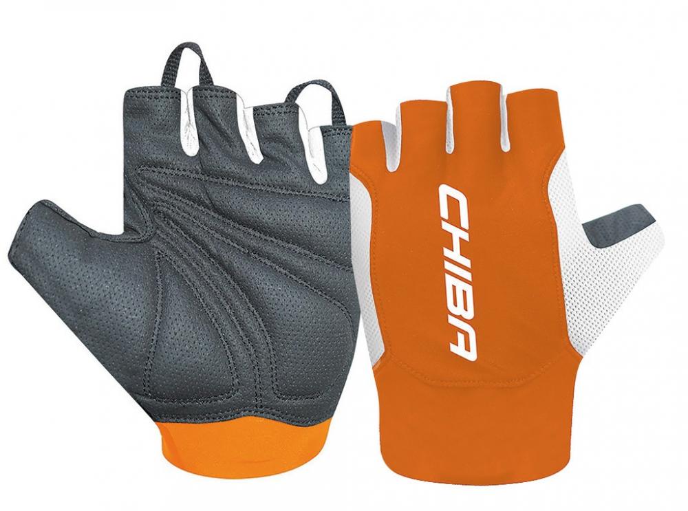 Chiba Handschuhe Mistral kurz Gr. L / 9, schwarz/orange
