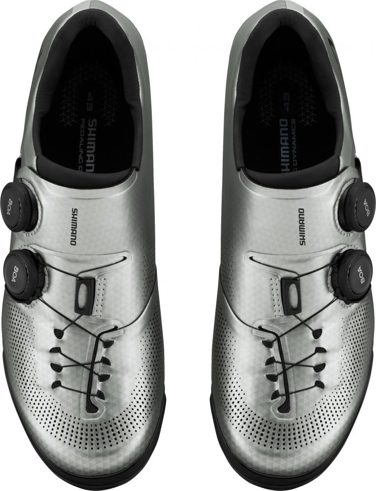 SHIMANO Fahrradschuhe XC703 Herren/Damen MTB SPD Größe 47 Silber - XC-Schuh für Cross-Country