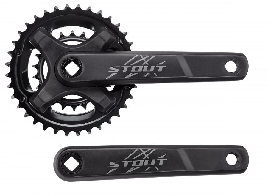 STOUT CRK STOUT - Kurbelgarnitur - 170MM L+R ARMS ALLOY SQUARE-TAPER 30T RIVETED RING 1X10 SPD BLACK - CRK STOUT, 170MM, L+R ARMS, ALLOY, SQUARE-TAPER, 30T RIVETED RING, 1X10 SPD, BLACK