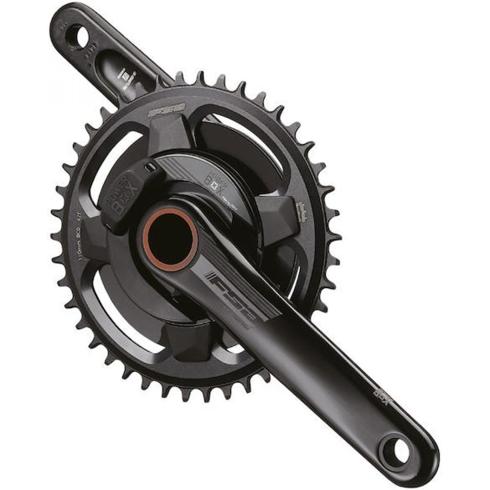 FSA Leistungsmesskurbel Powerbox Road Alloy 1x 175 mm Schwarz - präzise Wattmessung für Rennrad