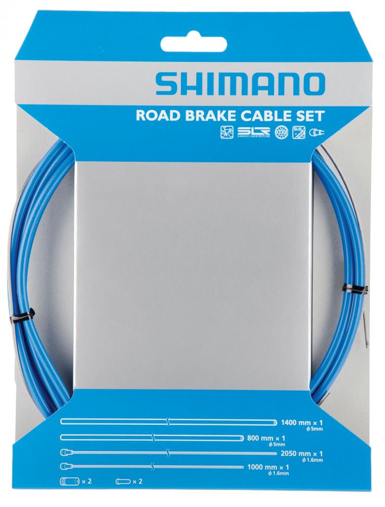 SHIMANO Bremszug-Set Road SIL-TEC beschichtet Bremszug-Set Blau