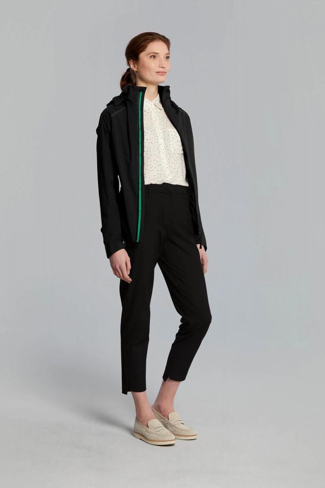 Basil Skane Damen Regenjacke schwarz XL - wasserdicht & atmungsaktiv (10.000 WP/MVP) - T-Fabric mit DWR-Beschichtung