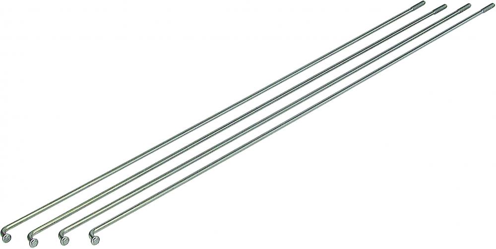 Exal SPEICHE 2MM,GLATT,SILB,252MM,100ST - 2 mm x 252 mm Speichen-Set für stabile Laufräder