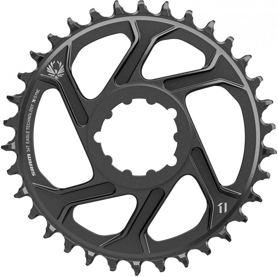 SRAM X-Sync 2 SL Eagle Kettenblatt 34T 3mm Offset - Leichtes MTB Kettenblatt schwarz-gold