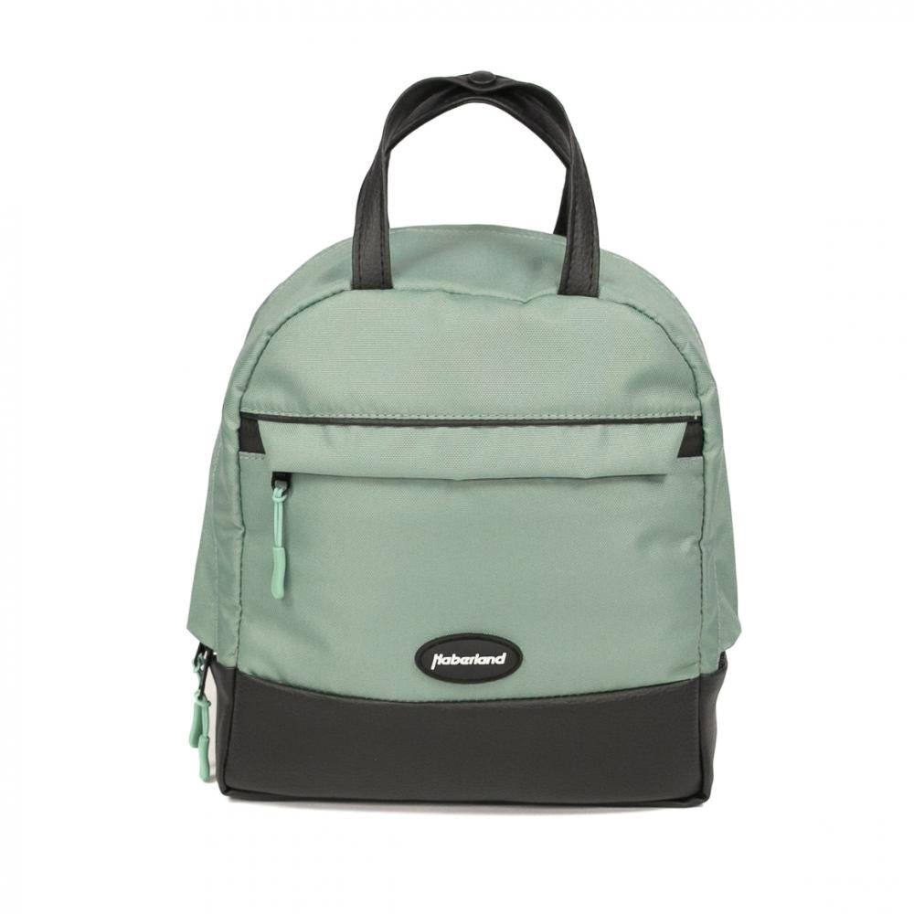 Haberland Rucksack-Lenkertasche Bella salbei/sw - flexible Lenkertasche & Rucksack in moderner Ausführung