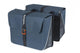 Basil Doppeltasche Forte Double Bag, 35 Liter, blau/schwarz, wasserabweisend, reflektierend, Klickverschluss, ideal für Gepäckträger, robuste Verarbeitung