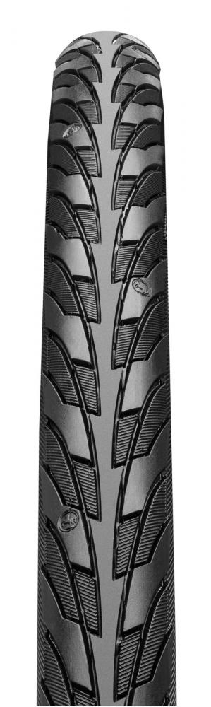 Continental Contact Fahrradreifen 28x1.75 schwarz mit Profil und Reflexstreifen, E-25 Draht