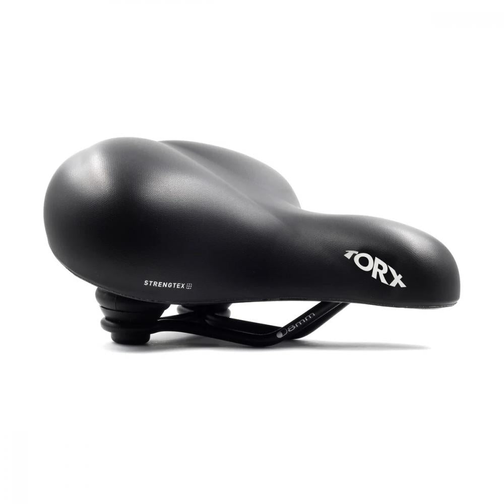 Schwarzer Selle Royal Torx Unisex Fahrradsattel, 250 mm, mit Strengtex und Federung