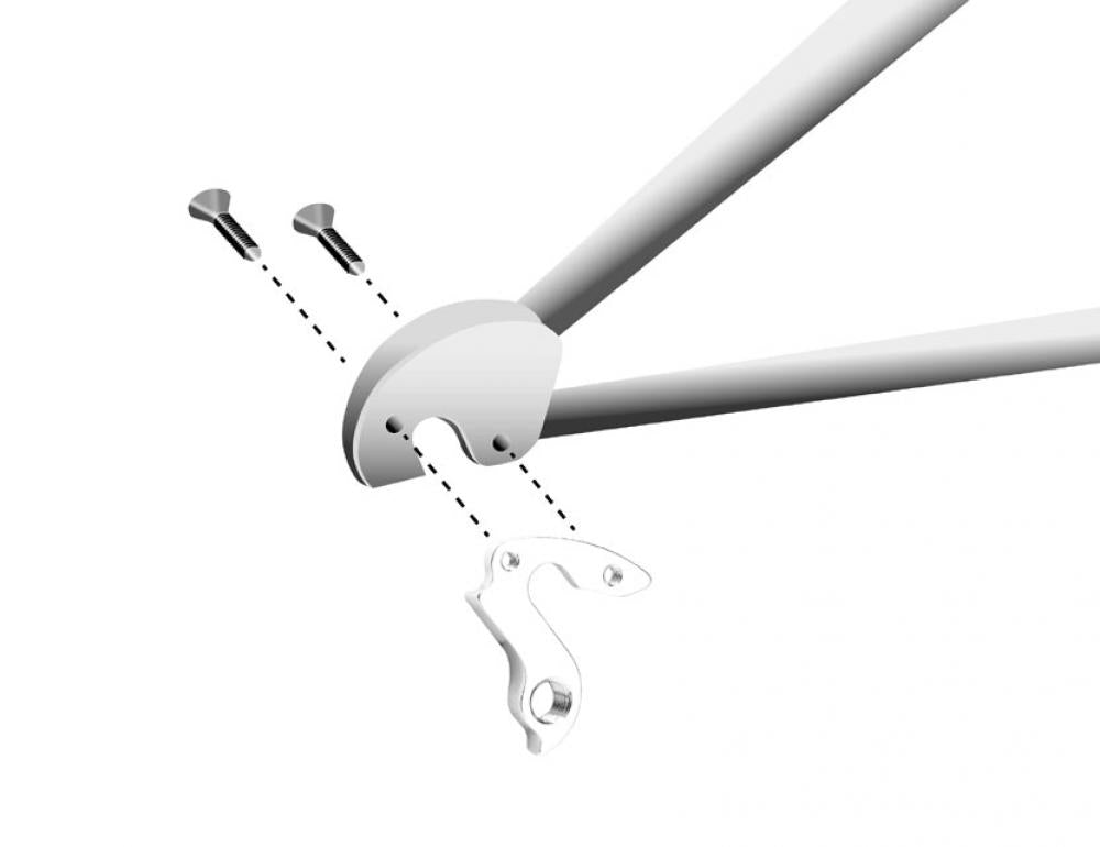 Marwi Schaltauge GH-301 inkl. Schrauben - Aluminium, kompatibel mit Haibike, Winora, Vitus, Hercules, Sinus, Staiger, Bottecchia