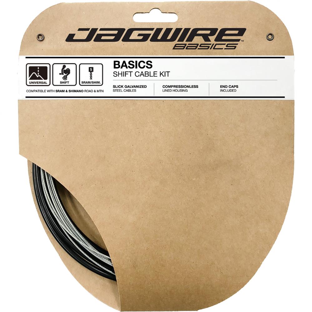 Jagwire Schaltzugset Basic Universalgröße Schwarz - zuverlässiger Schaltzug-Ersatz
