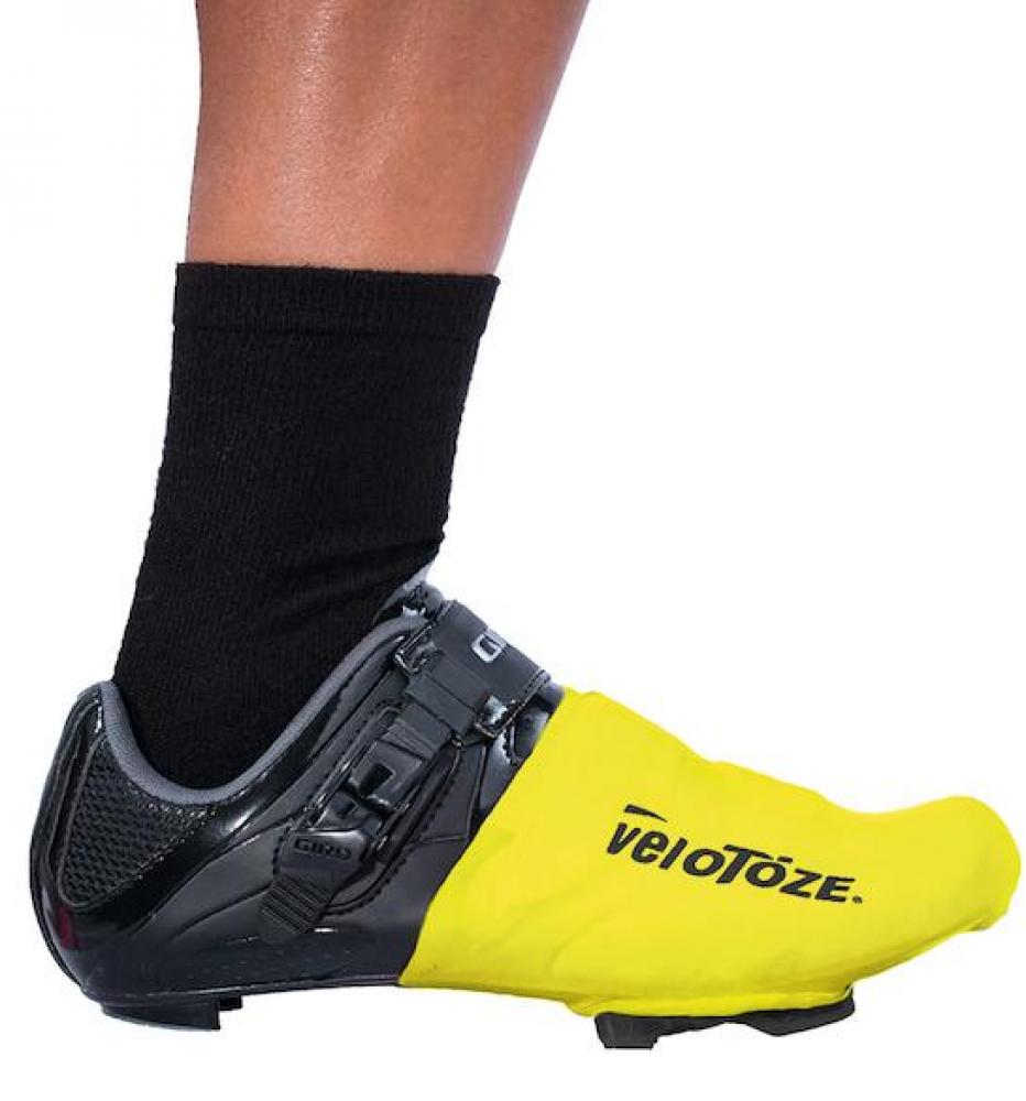 VeloToze Überschuh Toe onesize gelb - wind- & wasserdichter Zehenschutz für Radschuhe