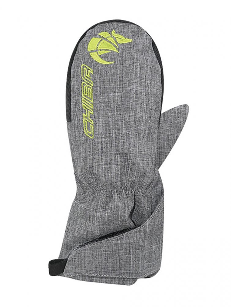 CHIBA Kids Basic Mitten - wasserdichte Kinder-Fäustlinge, Größe VI, hellgrau
