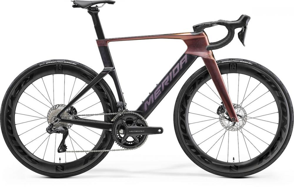 MERIDA REACTO 8000 - Carbon-Aero-Rennrad Größe S, Rainbow Purple Black