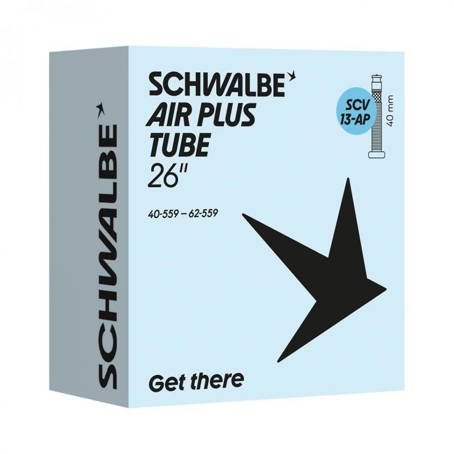 Schwalbe Schlauch Schlauch "Nr.13-AP"nAir Plus - 26"n40-559 26 x 1.50n47-559 26 x 1.75n50-559 26 x 2.00n54-559 26 x 2.10n57-559 26 x 2.25n60-559 26 x 2.35n62-559 26 x 2.40nGewicht 290g Clik Valve (SCV) 40mm - Fahrradschlauch