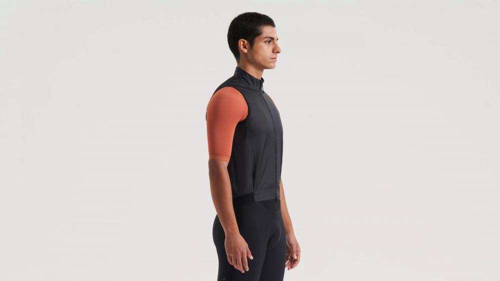 PRIME WIND VEST MEN - Herren Windweste Schwarz Größe S - Bekleidung