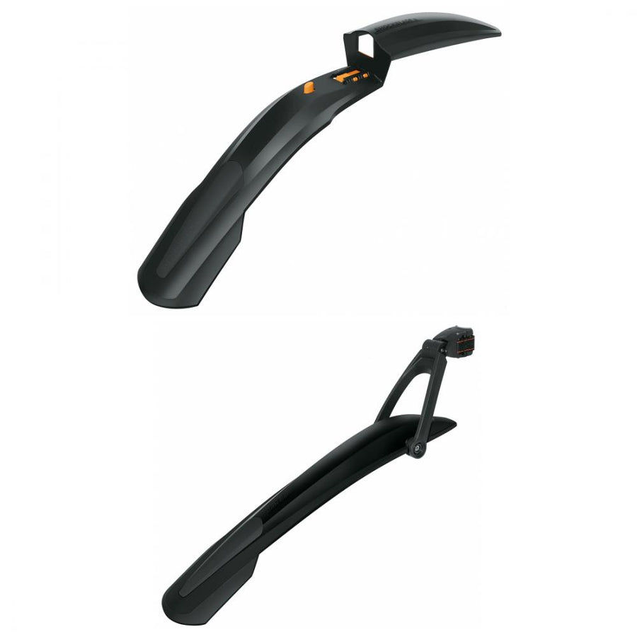 SKS Shockblade DARK & X-Blade DARK Schutzblech-Set für 26-27,5 Zoll Mountainbikes.
