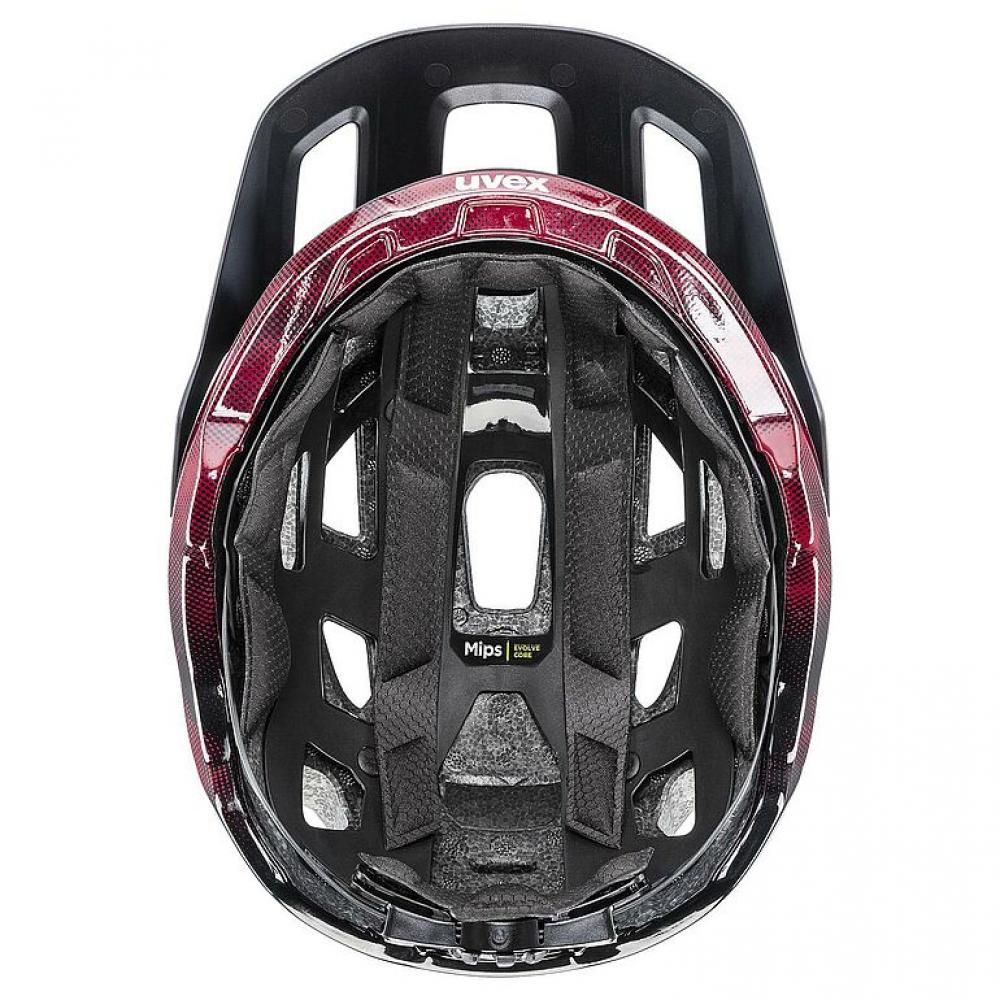 UVEX React MIPS MTB-Helm black-ruby red matt 56-59 cm - MIPS, IAS 3.0, EN 1078