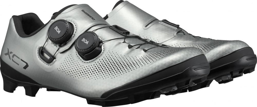 SHIMANO Fahrradschuhe XC703 Herren/Damen MTB SPD Fahrradschuhe Größe 48 breit, Silber