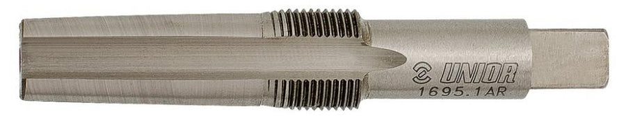 Grauer Unior Pedalhülsengewindebohrer 1695.1AR, rechts, 5/8"x24 TPI, hochlegierter Stahl für Pedalreparatur.