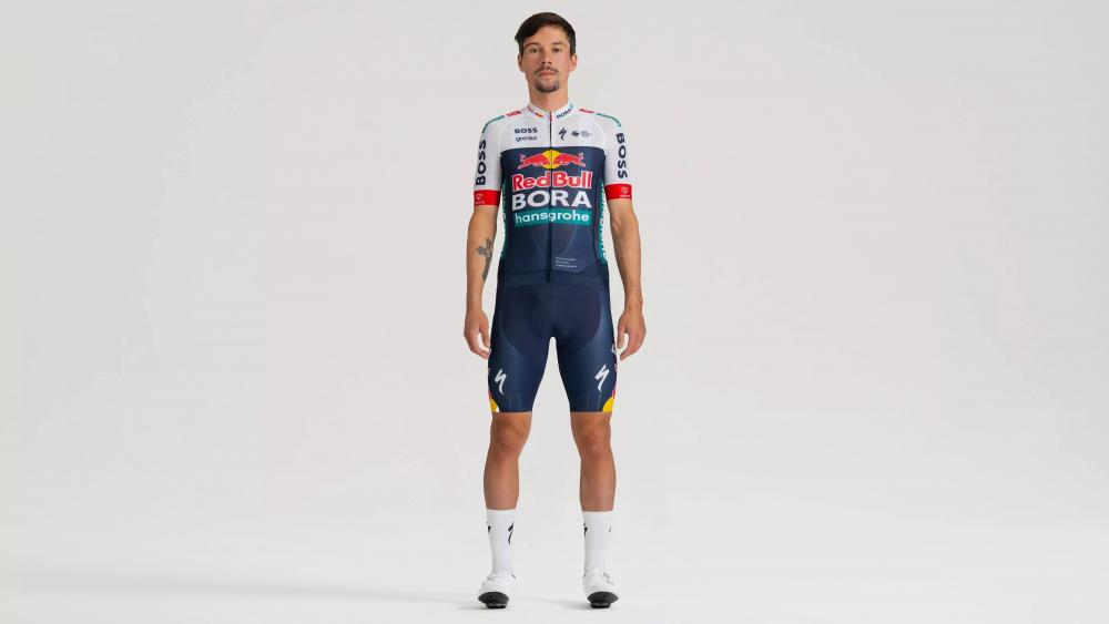 SPECIALIZED Red Bull-BORA-hansgrohe Short Sleeve Replica Jersey Team Replica Größe XL offizielles Teamdesign atmungsaktives Funktionsmaterial für Rennradfahrer - Trikot
