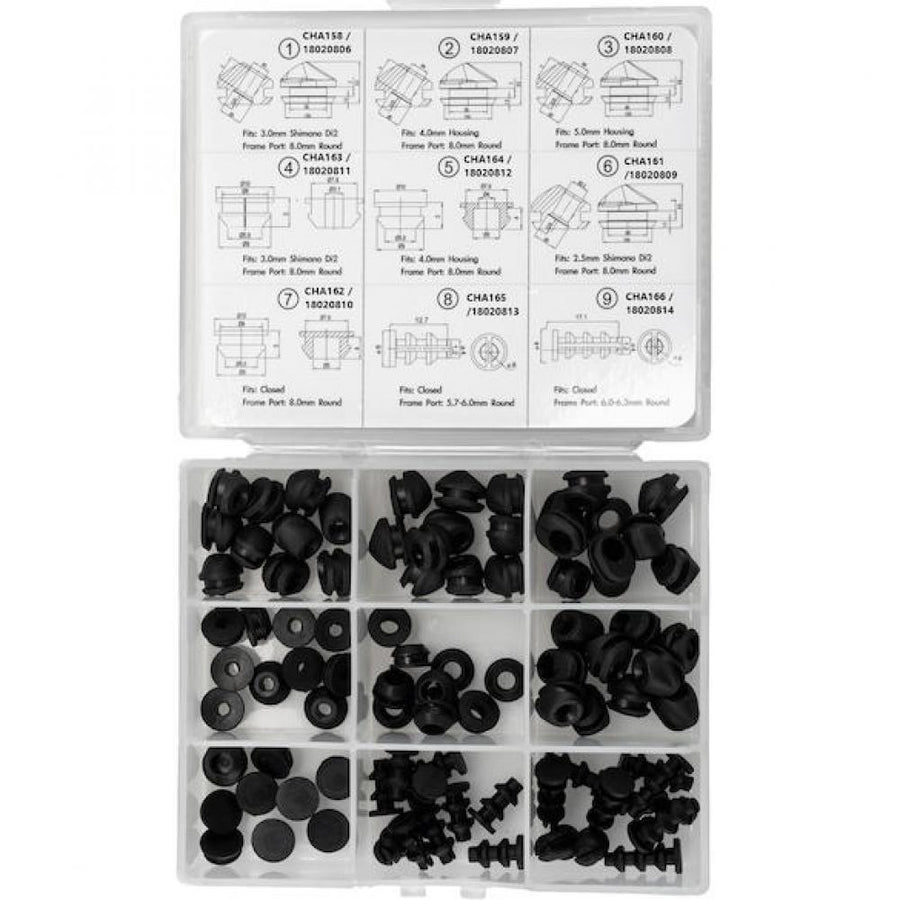 Jagwire Rahmenstopfen Frame Plug Combo Box - Setgröße Combo Box - saubere Kabelführung, neueste Version
