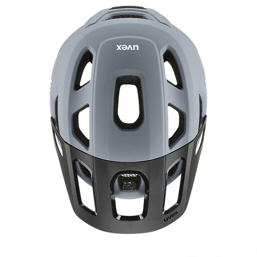 Uvex React MTB-Helm rhino-apricot peach matt 56-59 cm, 14 Belüftungen, 3D IAS, EN 1078, Unisex