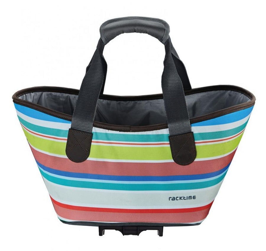 Bunt gestreifte Racktime AGNETHA 2.0 Einkaufstasche Sweet Candy, 15L, Snapit 2.0 kompatibel.