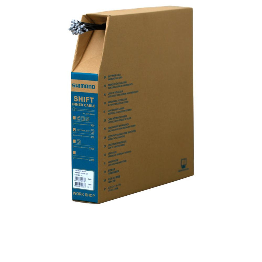 Shimano Optislick Schaltzüge Bulk-Pack, 50 Stück, MTB/Road, für Fahrrad-Werkstätten und Flotten.