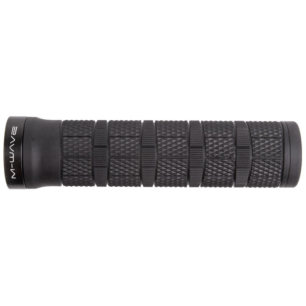 M-WAVE Cloud Slick Fix 6 Fahrradgriffe schwarz 130mm, ergonomisch mit D2 Zweikomponentenmischung und Klemmung.