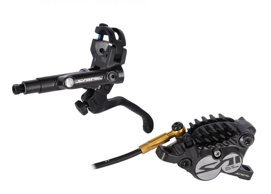 SHIMANO SAINT M820 hydraulische Scheibenbremse VR für Downhill, Freeride. Schwarzer Bremshebel & Bremssattel.
