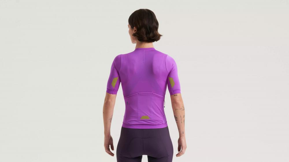 PRIME HYPRVIZ Damen Fahrrad Trikot Kurzarm - High Visibility Jersey in Pruple Orchid Größe L